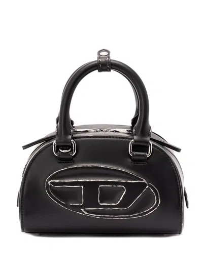 Diesel Womens T8013 1dr Dome Leather Cross-body Bag In Black