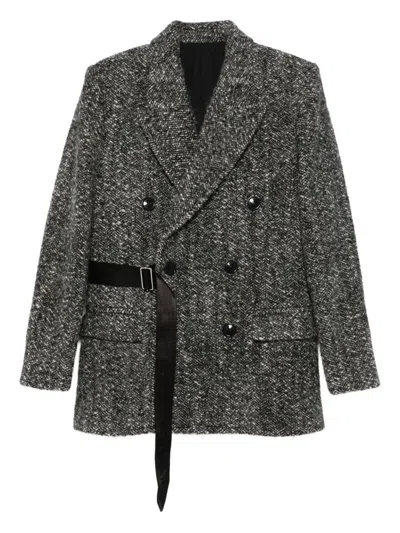 Isabel Marant Double-breasted Coat Featuring Belt Detail In Black