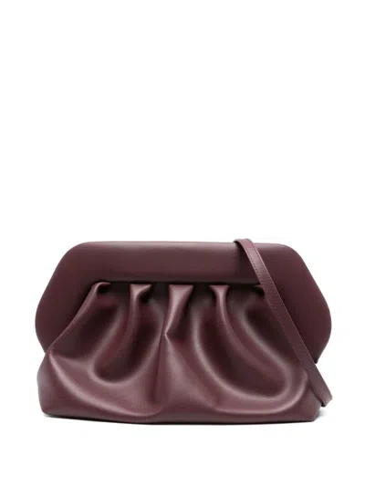Themoirè Gathered Clutch Bag In Red