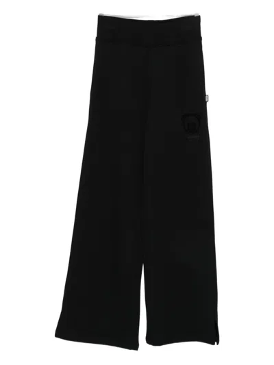 Moschino Wide-leg Trousers With High Waist In Black
