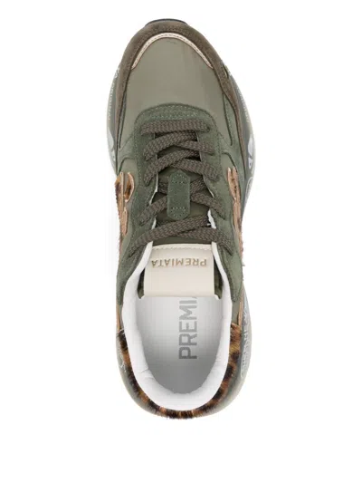 Premiata Lauryn Sneakers Suede And Fabric Design In Multi