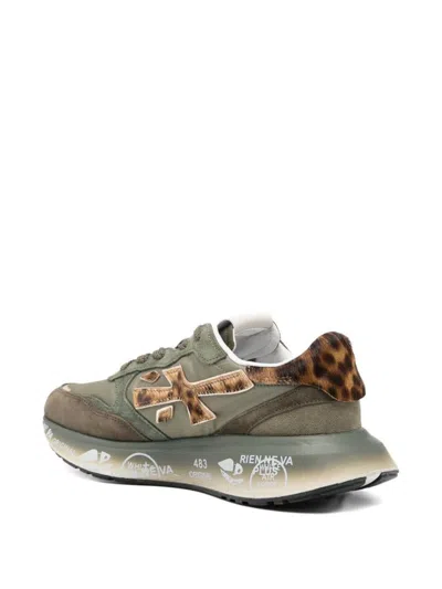 Premiata Lauryn Sneakers Suede And Fabric Design In Multi