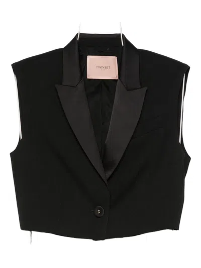 Twinset Single-button Jacket In Black