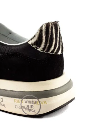 Premiata Cassie Zebra-panel Leather Sneakers In Multi