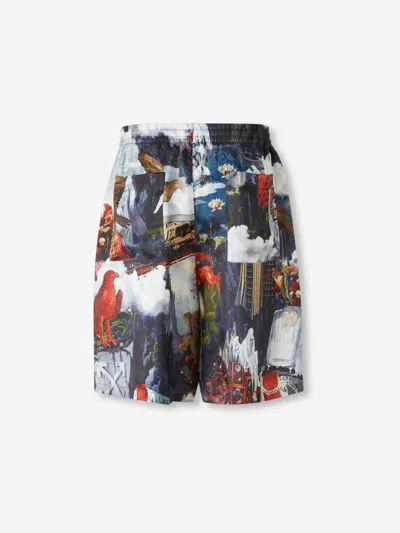 Off-white All-over Printed Bermuda Shorts In Blue