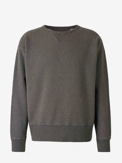 Maison Margiela Round Neck Sweatshirt In Gray