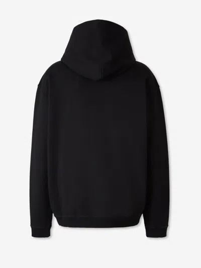 Maison Margiela Minimalist Black Hoodie With Upside-down Logo In Black