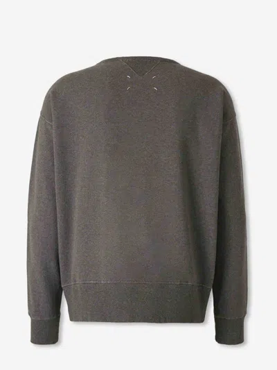 Maison Margiela Round Neck Sweatshirt In Gray