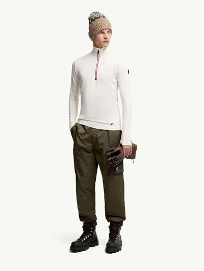 Moncler Polartec Half Zip Sweatshirt In Black