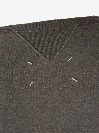 Maison Margiela Round Neck Sweatshirt In Gray