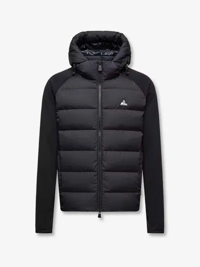 Moncler Polartec Zip-up Hoodie Hood Long Sleeves In Black