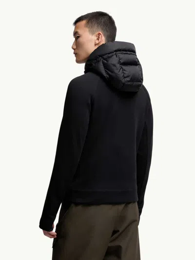 Moncler Polartec Zip-up Hoodie Hood Long Sleeves In Black