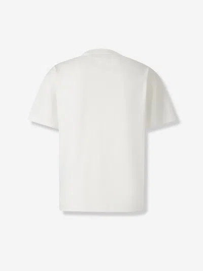 Palm Angels White Cotton T-shirt In White