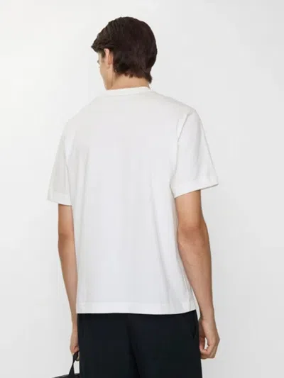 Burberry Equestrian Knight Design Cotton T-shirt In White