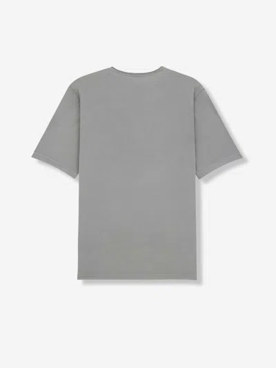 Saint Laurent Cotton Polo Shirt With Embroidery In Gray