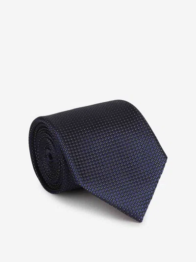 Zegna Silk Tie In Blue