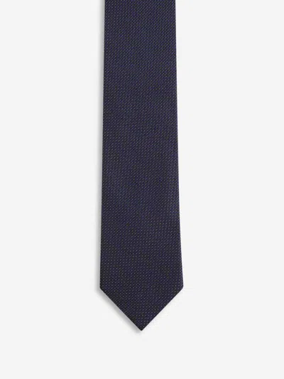 Zegna Silk Tie In Blue