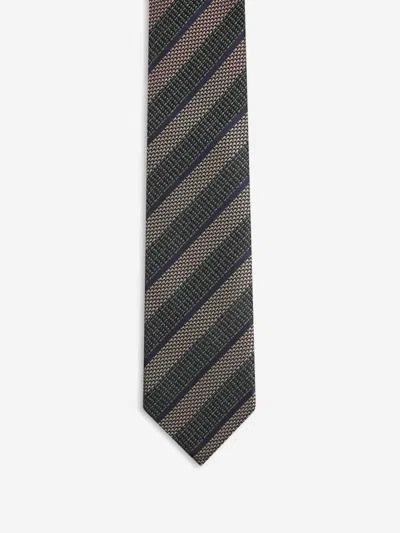 Zegna Silk Tie In Black