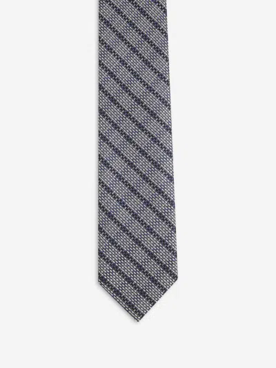 Zegna Silk Tie In Brown