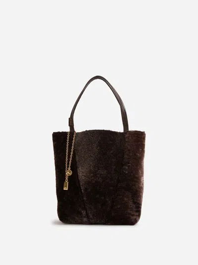 Chloé Spin Tote Bag In Brown