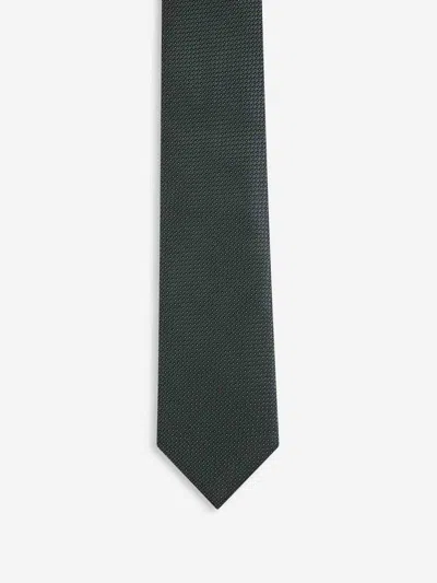 Zegna Silk Tie In Black