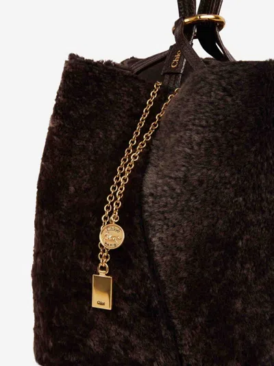 Chloé Spin Tote Bag In Brown