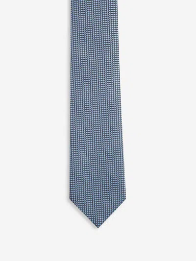 Zegna Silk Tie In Blue