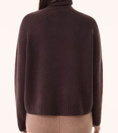 Kujten Cozy Cashmere Turtleneck Sweater In Brown