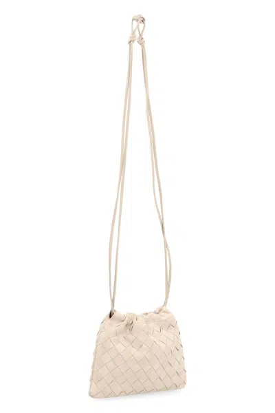 Bottega Veneta Small Dustbag Intrecciato Suede Bag In Metallic