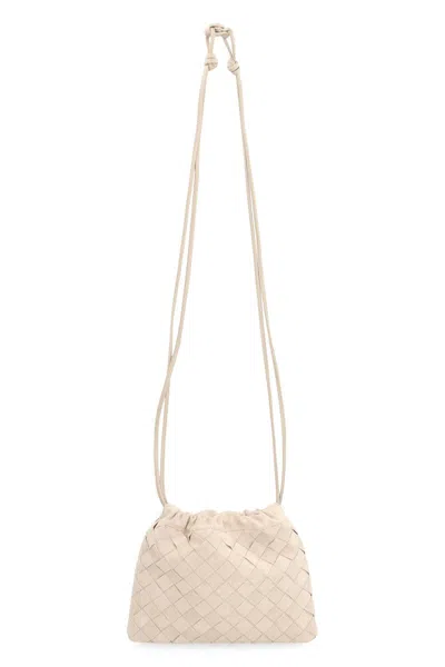 Bottega Veneta Small Dustbag Intrecciato Suede Bag In Metallic