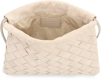 Bottega Veneta Small Dustbag Intrecciato Suede Bag In Metallic
