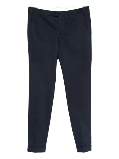 Pt Torino Pleated-cuffed Trousers In Black