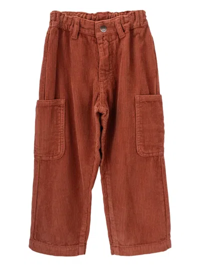 Knot Lunnes Corduroy Patch-pocket Trousers In Brown
