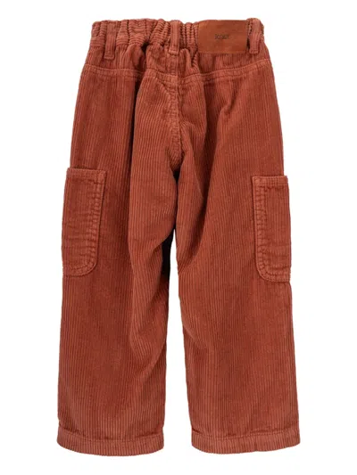 Knot Lunnes Corduroy Patch-pocket Trousers In Brown