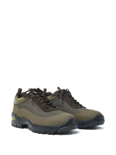 Peserico Leather Sneakers In Green