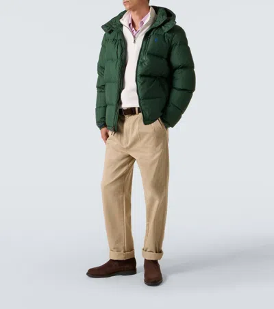 Polo Ralph Lauren The Gorham Down Jacket With Removable Hood In Green