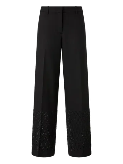 Pinko Pantalon Ample À Strass In Black