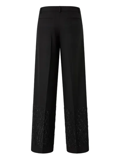 Pinko Pantalon Ample À Strass In Black