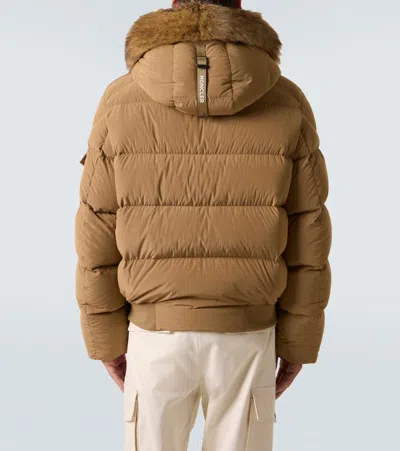 Moncler Down Luynes Puffer Jacket In Brown