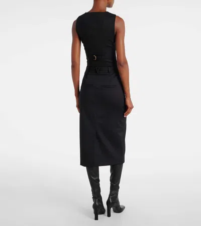 Veronica Beard Morris Wool Blend Vest In Black