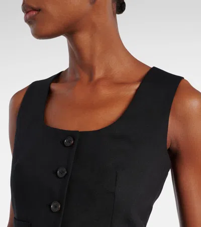 Veronica Beard Morris Wool Blend Vest In Black