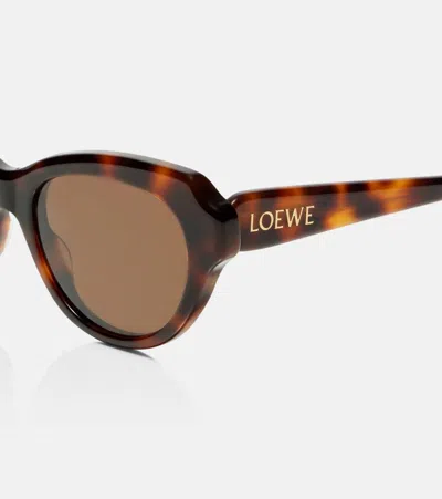 Loewe Womens Havana Gsliessx01 Cat-eye Frame Acetate Sunglasses In Brown