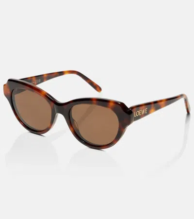 Loewe Womens Havana Gsliessx01 Cat-eye Frame Acetate Sunglasses In Brown