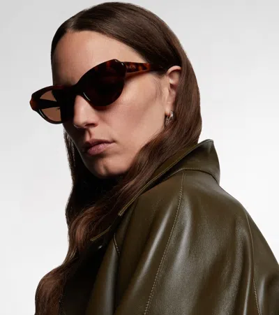Loewe Womens Havana Gsliessx01 Cat-eye Frame Acetate Sunglasses In Brown