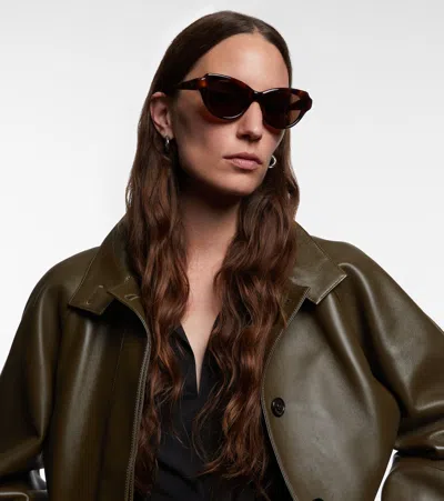 Loewe Womens Havana Gsliessx01 Cat-eye Frame Acetate Sunglasses In Brown