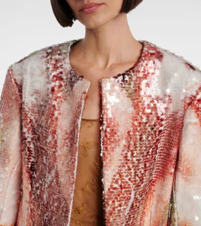 Jacques Wei Sequined Coat In Multi