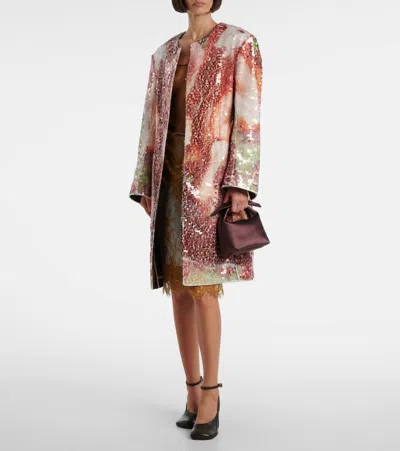 Jacques Wei Sequined Coat In Multi
