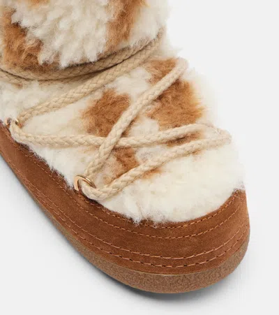 Inuikii Teddy High Suede And Teddy Snow Boots In Brown