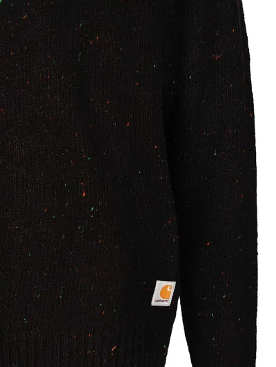 Carhartt Crew Neck Sweater With Logo Patch In Animal Print