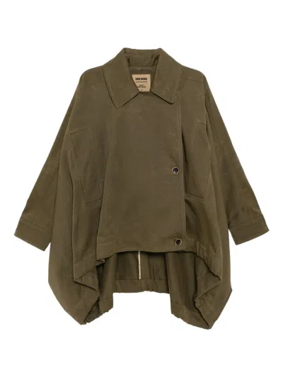 Uma Wang Oversized Asymmetrical Double Breasted Jacket In Animal Print